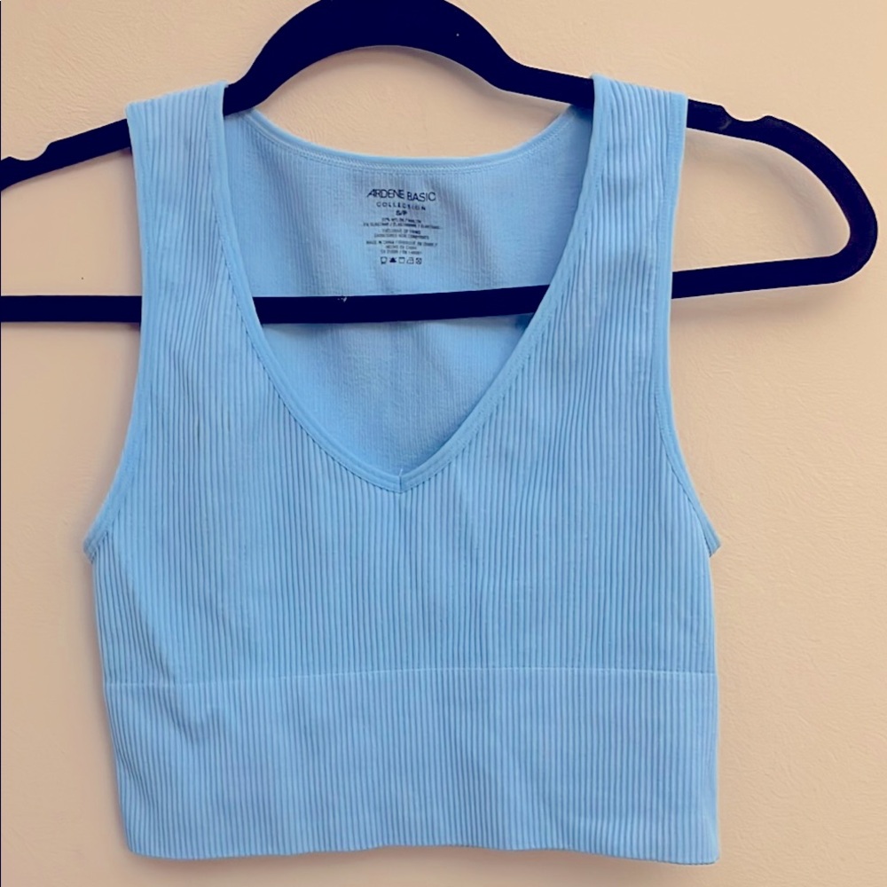 ARDENE BASIC COLLECTION BLUE CROP TOP SZ S/P